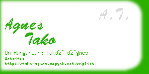 agnes tako business card